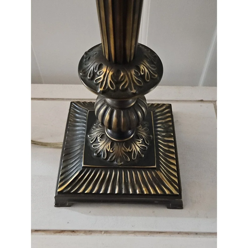 Vintage‎ 1980's Bombay Lamp With Black And Brass Finish